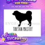 Free black Tibetan Mastiff Free loyal dog outline Dog Quotes Free SVG - Instant Download