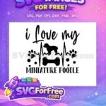 Free Black Miniature Poodle Free Heartbeat Bone Dog Quote Free SVG - Instant Download