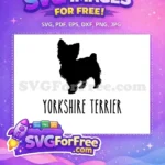 Free Black Fluffy Yorkshire Terrier Free Cute Standing Dog Quotes Free SVG - Instant Download