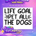 Free Goal Free Petting Black Dog Quote Free SVG - Instant Download
