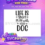 Free Black Bold Script Free Hearts Splashes Dog Free SVG - Instant Download