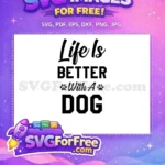 Free Black Text Free Paw Print Design Dog Quotes Free SVG - Instant Download