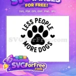 Free Black Paw Print Free Hearts Quote Dog Quotes Free SVG - Instant Download