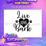 Free Black Calligraphy Text Free Heart Paw Prints Dog Quotes Free SVG - Instant Download