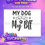 Free Black Script Text Free Paw Print Design Dog Quotes SVG Free SVG - Instant Download