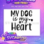 Free Cute Dog Free Black Hearts Dog Quotes Free SVG - Instant Download