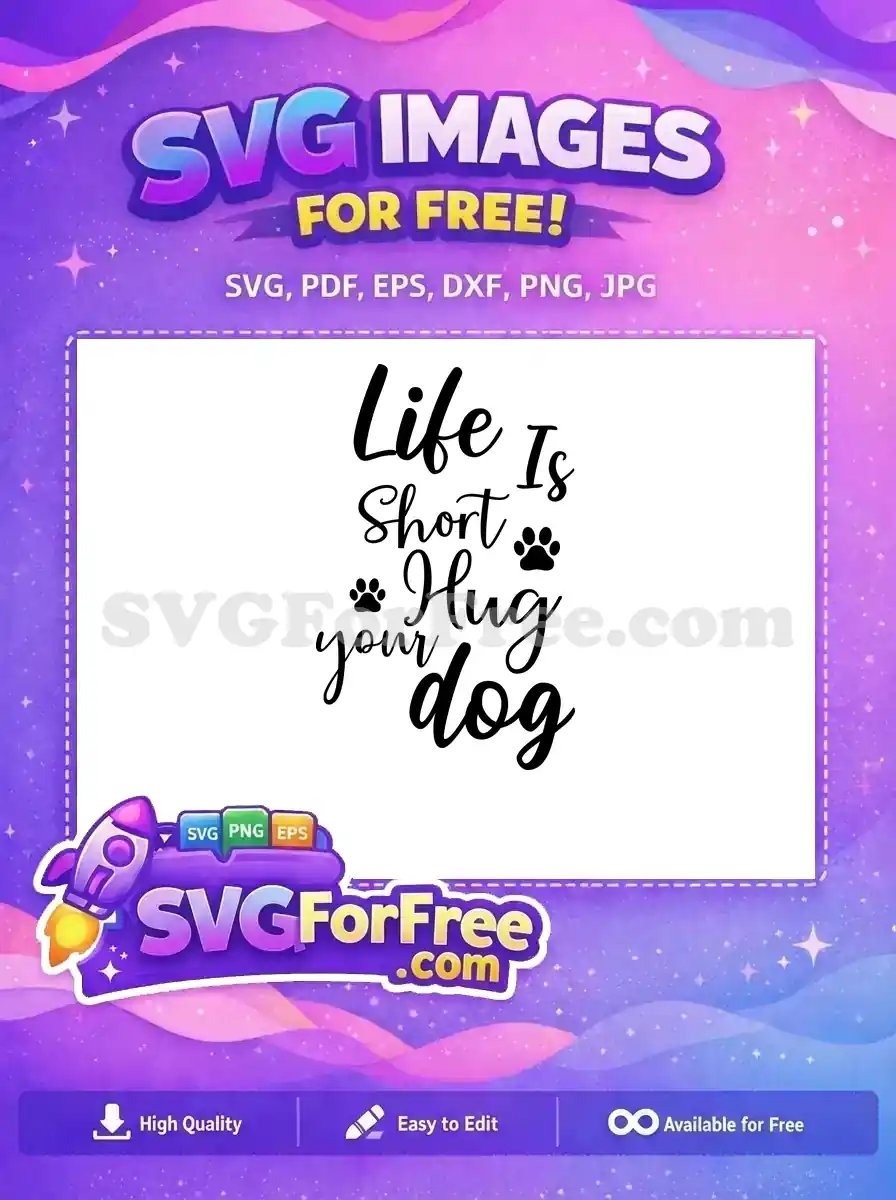 Free Black Cursive Text Free Paw Prints Dog Quotes Free SVG
