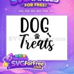 Free Black Paw Print Bone Free Bold Script Dog Treats Dog Quotes Free SVG - Instant Download