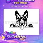 Free Happy German Shepherd Face Free Playful Paws Dog Quotes Free SVG - Instant Download