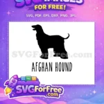 Free Black Afghan Free Hound Silhouette Dog Quotes Free SVG - Instant Download