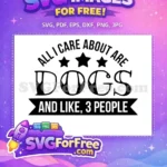 Free Black Text Design Free Three Stars Quote Dog Quotes Free SVG - Instant Download
