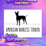 Free American Hairless Free Black Silhouette Dog Quotes Free SVG - Instant Download