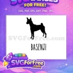 Free Black Basenji Silhouette Free Standing Dog Dog Quotes Free SVG - Instant Download