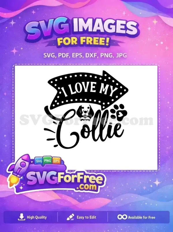 Free Collie Dog Free Paw Heart Dog Quotes Free SVG