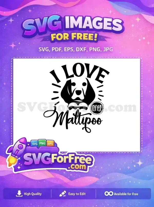 Free Loving Maltipoo Puppy Free Black White Quote Dog Quotes Free SVG