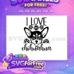 Free Cute Chihuahua Face Free Paw Print Accent Dog Quotes Free SVG - Instant Download