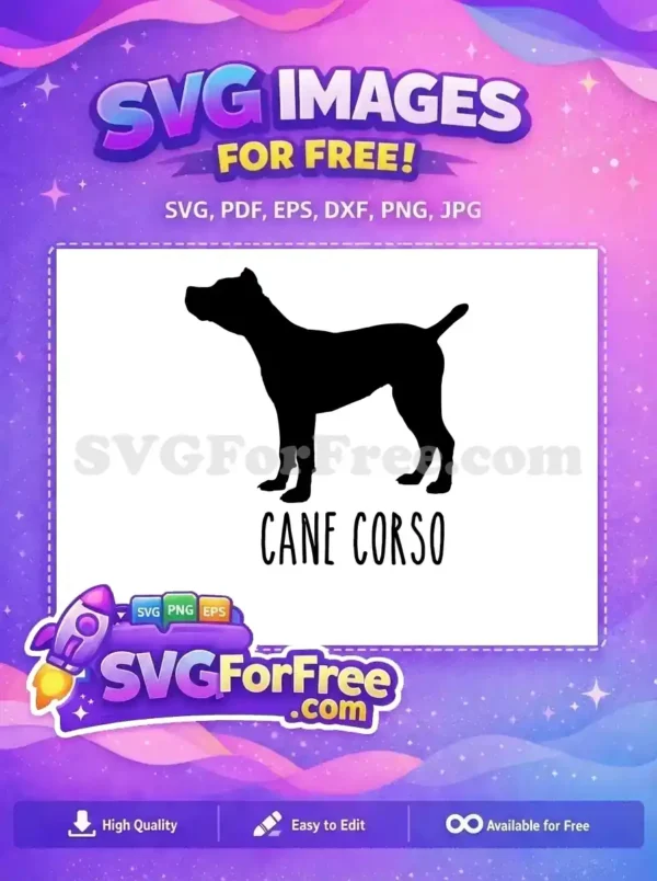 Free Black Cane Corso Free Loyal Dog Dog Quotes Free SVG