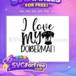 Free Black Doberman Head Free Doberman Lover Quote Dog Quotes Free SVG - Instant Download