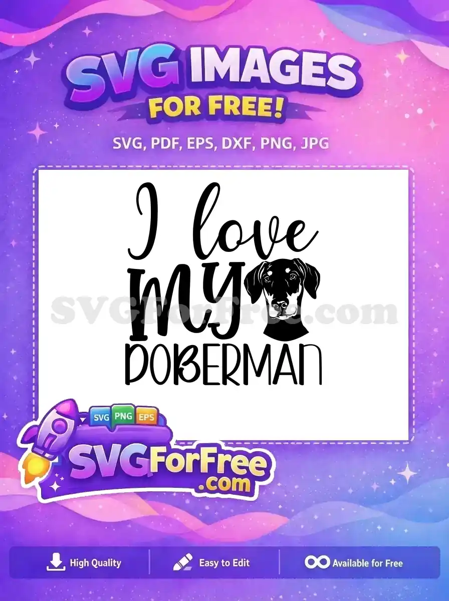 Free Black Doberman Head Free Doberman Lover Quote Dog Quotes Free SVG