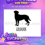 Free Black Goldador Silhouette Free Loyal Pet Dog Quotes Free SVG - Instant Download