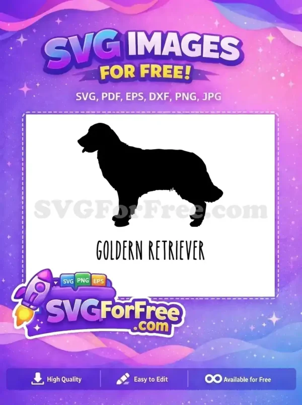 Free Golden Retriever Silhouette Free Happy Dog Design Dog Quotes Free SVG