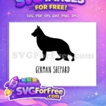 Free German Shepherd Free Silhouette Outline Dog Quotes Free SVG - Instant Download