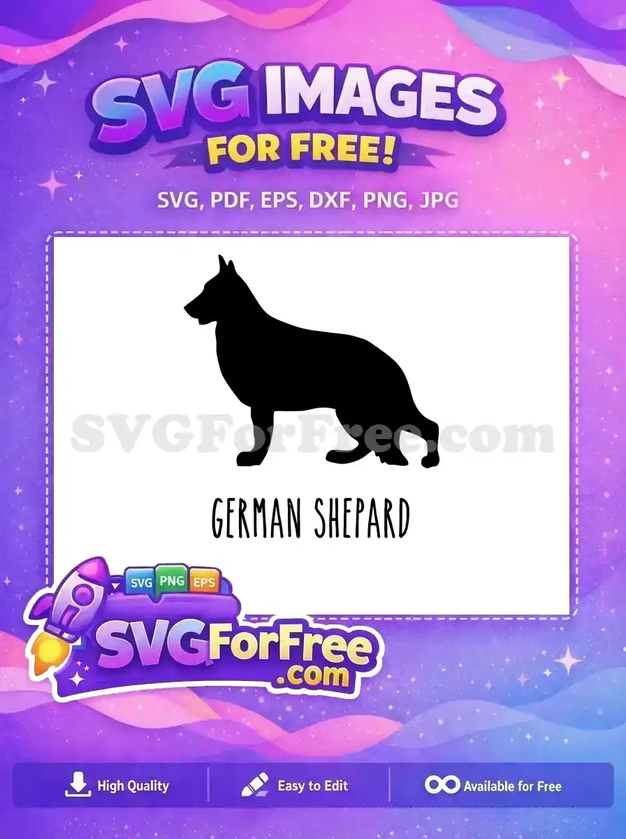 Free German Shepherd Free Silhouette Outline Dog Quotes Free SVG