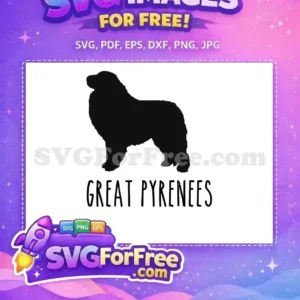 Free Black Silhouette Free Great Pyrenees Dog Quotes Free SVG