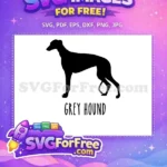 Free Black Greyhound Silhouette Free Running Dog Animal Quotes Free SVG - Instant Download