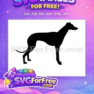 Free Black Greyhound Silhouette Free Standing Profile Dog Free SVG
