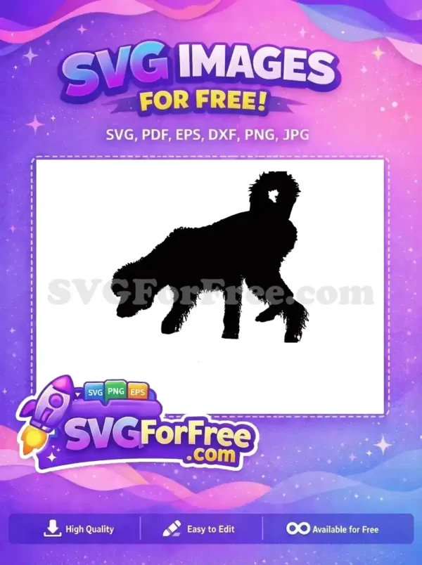Free Shaggy Dog Free Black Silhouette Pet Design Free SVG