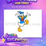 Free Excited Donald Blue Free Red Bowtie Disney Free SVG - Instant Download