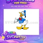 Free Donald Duck Blue Sailor Free Gesturing Yellow Beak Disney Free SVG - Instant Download