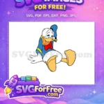 Free Sad Donald Free Blue Hat Red Bowtie Disney Free SVG - Instant Download