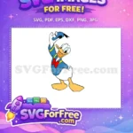 Free Happy Donald Blue Hat Free Red Bow Tie Disney Free SVG - Instant Download