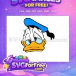 Free Sad Donald Duck Expression Free Blue Sailor Hat Disney Free SVG - Instant Download