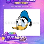 Free Smiling Donald Duck Free Blue Sailor Hat Disney Character Free SVG - Instant Download