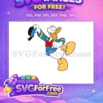 Free Happy Donald Blue Suit Free Red Bowtie Disney Cartoon Free SVG - Instant Download