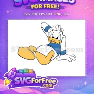 Free Angry Donald Expression Free Blue Shirt Design Disney Official Free SVG