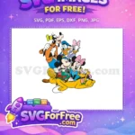 Free Smiling Disney Characters Free Colorful Outfits Donald Duck Disney Free SVG - Instant Download