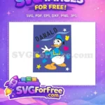 Free Smiling Free Blue Outfit Donald Duck Disney Free SVG - Instant Download