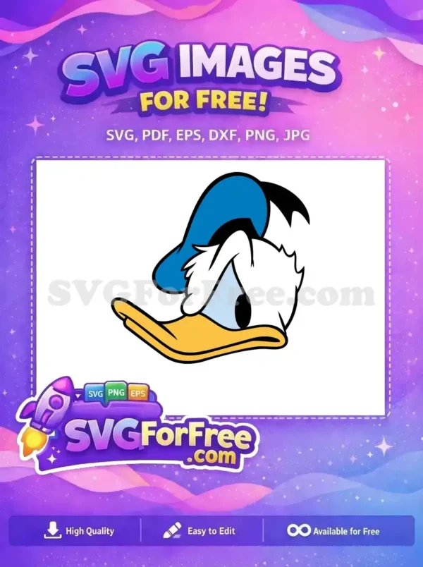 Free Blue Hat Grumpy Free Yellow Beak Profile Donald Duck Disney Free SVG Free Blue Hat Grumpy Free Yellow Beak Profile Donald Duck Disney Free SVG