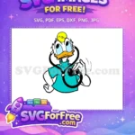 Free Donald Duck Teal Scrubs Free Stethoscope Doctor Disney Free SVG - Instant Download