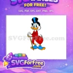 Free Red Coat Free Monocle Scrooge McDuck Disney Free SVG - Instant Download