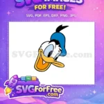 Free Happy Donald Duck Free Blue Hat Disney Free SVG - Instant Download