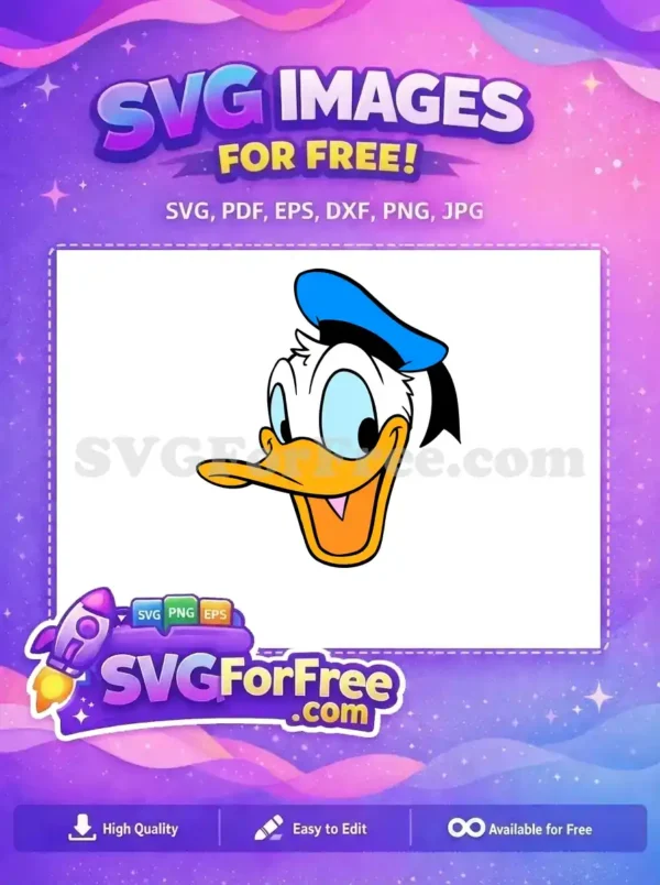 Free Donald Blue Hat Free Smiling Beak Disney Free SVG Free Donald Blue Hat Free Smiling Beak Disney Free SVG