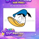 Free Donald Duck Face Free Blue Hat Disney Cartoon Free SVG - Instant Download
