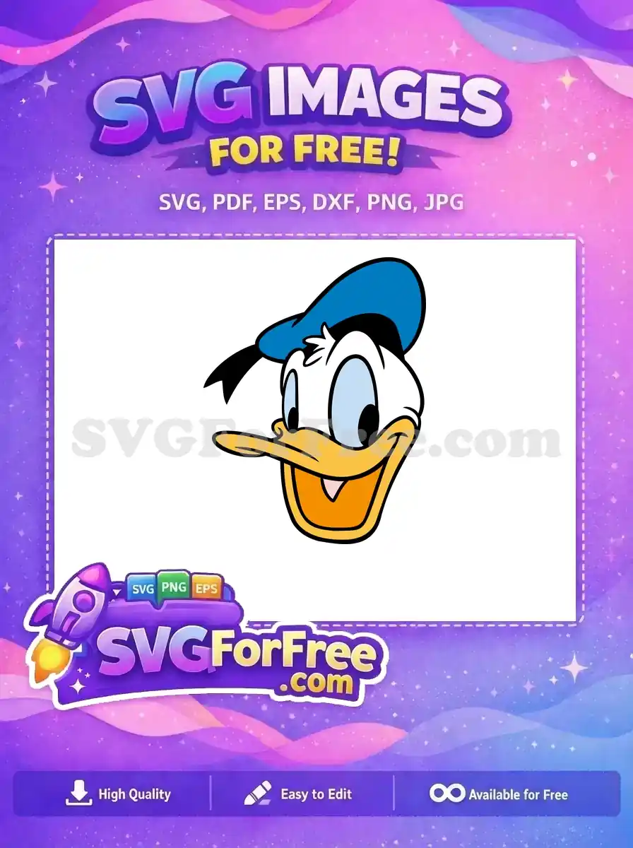 Free Happy Free Blue Hat Donald Duck Disney Free SVG