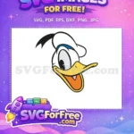 Free Happy Smiling Donald Free Blue Hat Yellow Beak Disney Free SVG - Instant Download