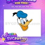 Free Happy Smiling Duck Free Blue Cap Beak Disney Free SVG - Instant Download